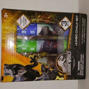 Jurassic World 3 Jumbo chalk set in dispensers DINOSAURS new in sealed box 3+ yr